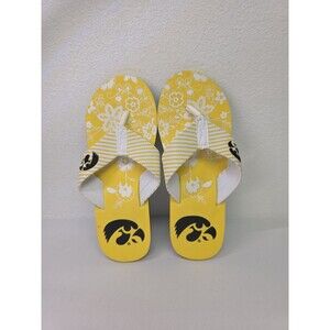 Iowa Hawkeyes Flip Flop Sandal Slippers  Womens Footwear Size Small 5/6